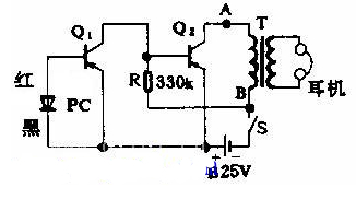 IR-B2M型光电池的光电信号接收电路图
