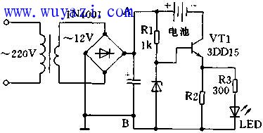 单管恒流充电器工作原理图