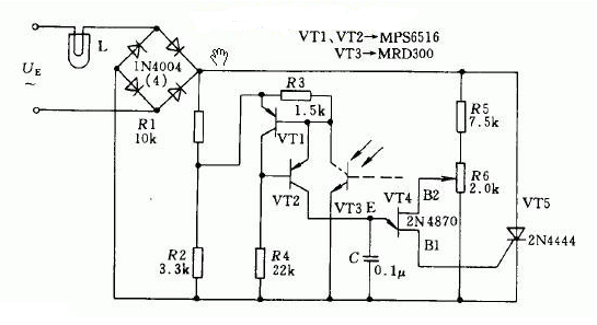 投影灯交流自动调压电路电路图