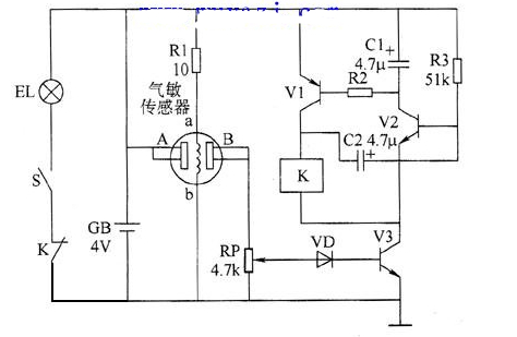 瓦斯超限报警矿灯制作电路