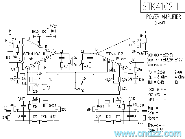 stk4152厚膜功放参数图片