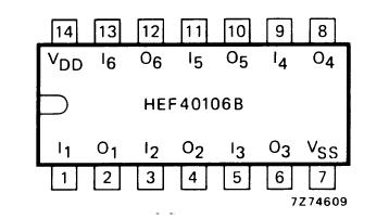 Cd40106 схема включения