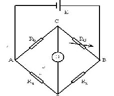 直流单臂电桥的原理图