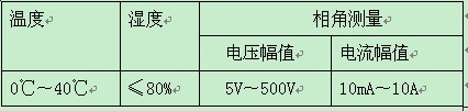 便携式数字相位表工作条件