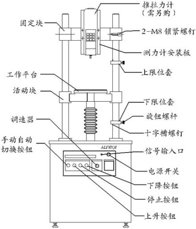 电动拉力试验机的结构图