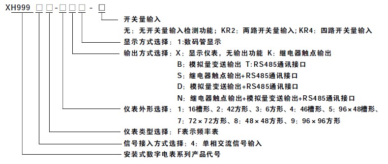 数显频率表的型号含义