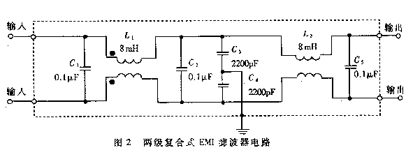两级复合式EMC滤波器电路