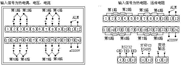 8路巡检仪接线图