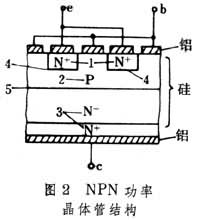 普通NPN型器件局部结构的剖面