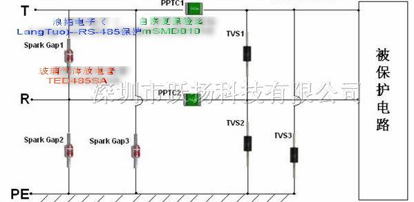 供应RS-485接口玻璃放电管TED485SA