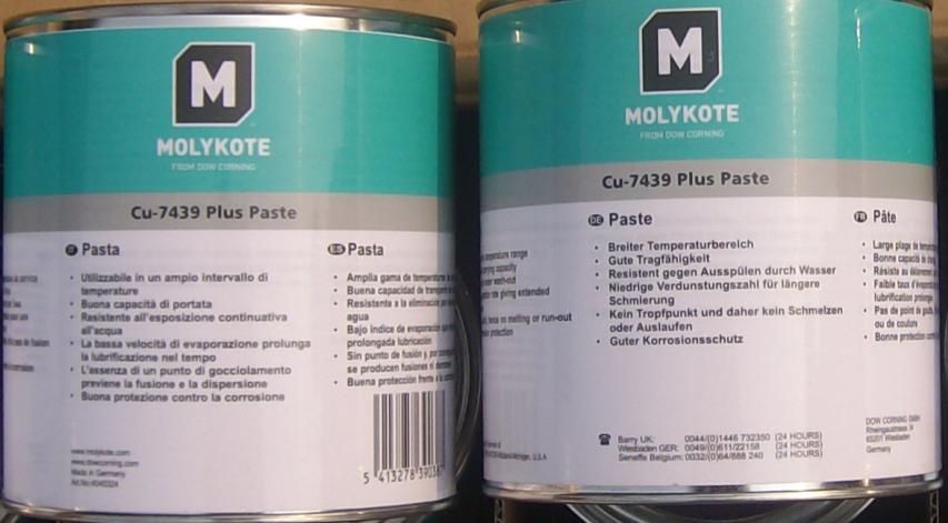 供应美国道康宁 Molykote Cu 7439 Plus(spray)