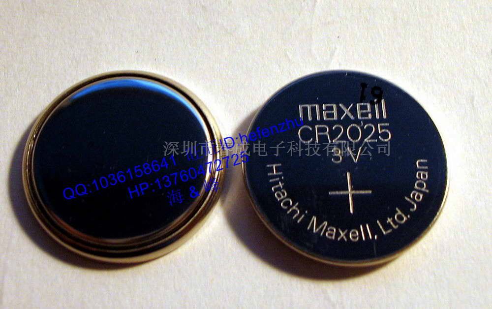 供应日本万胜maxell CR2025 纽扣电池