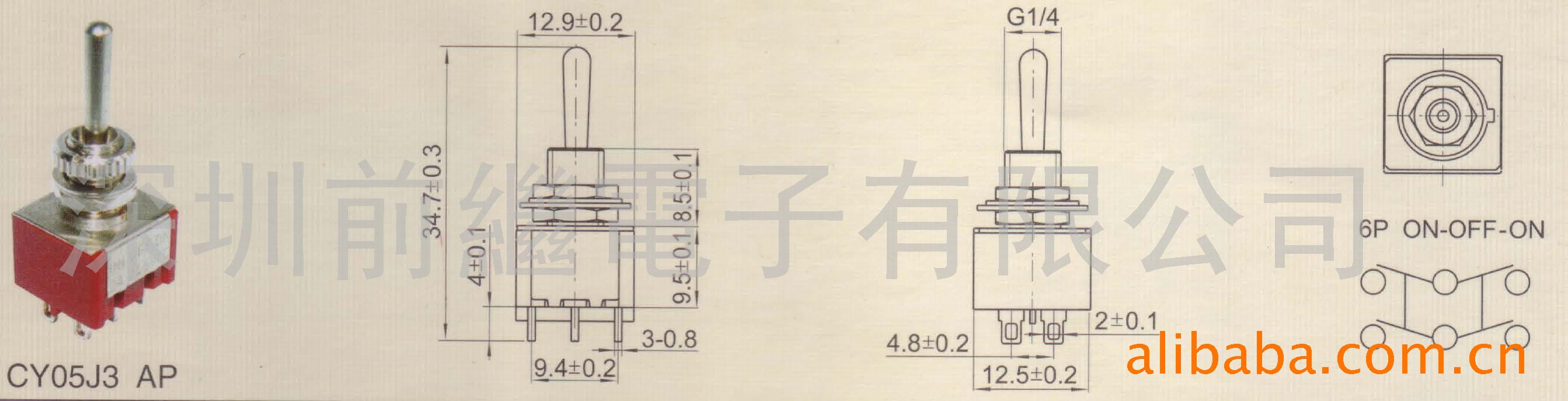 供应CY05J3 AP系列钮子开关(图)