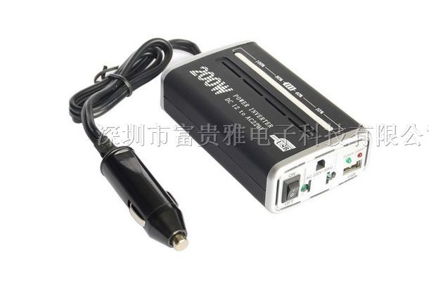 厂家供应车载逆变器200W带LED电量显示+U*