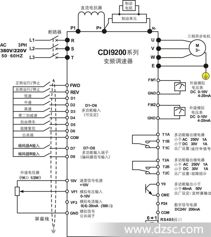 三菱变频器D700接线图图片
