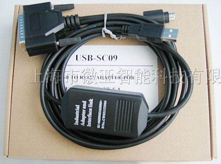 供应三菱U*-SC09 U*/RS422 接口PLC 编程电缆