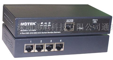 供应四口RS-232/485/422串口服务器 型号:UT-6604