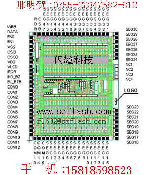 供应LCD驱动IC FL605取代HT1626