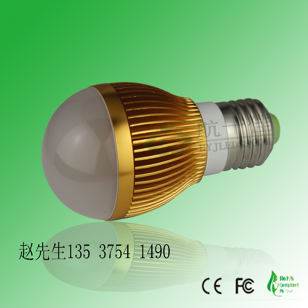 供应品质LED E27 3W球泡灯