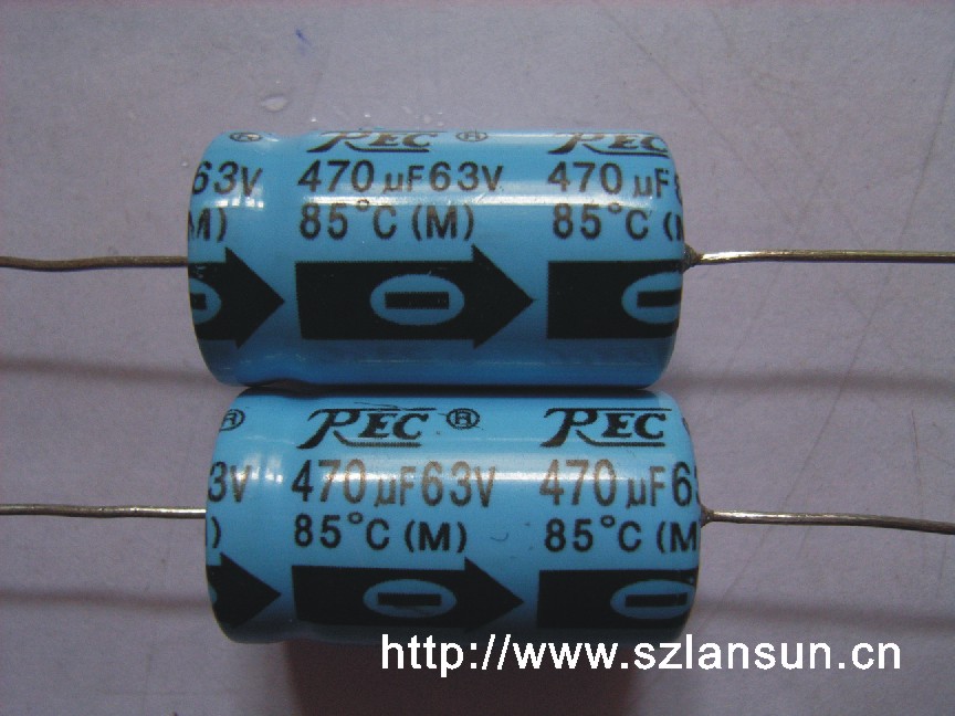 供应SA轴向有*性铝电解电容器470UF/63V
