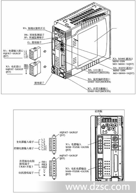 松下plc232接线图图片