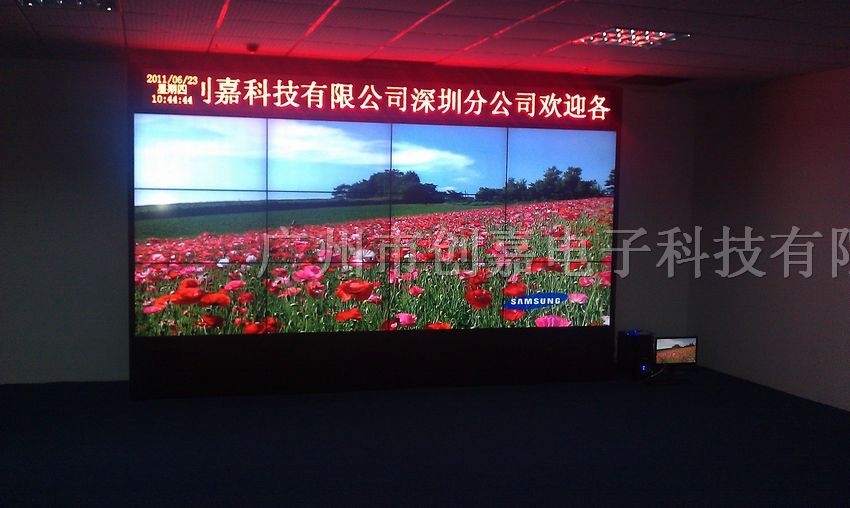 广州液晶拼接厂家液晶拼接系统，力挺广告业步入新里程