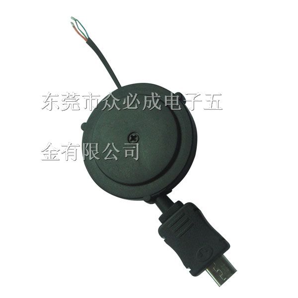 供应伸缩usb连接线，MIC 5P单拉伸缩U*连接线
