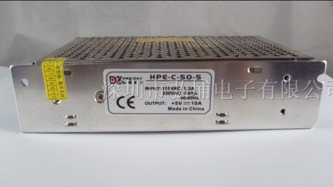 供应50W 5V10A开关电源 工业 LED显示屏 灯条  车载LED