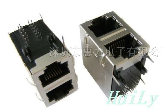 供应2X1带滤波器百兆RJ45插座（ 无LED竖排脚）