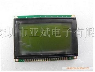 供应12864JSTN黄绿屏LCD点阵液晶屏COB液晶显示模块