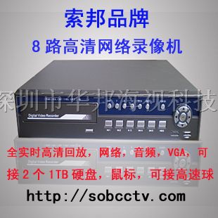 供应音频、报警8路H.264网络硬盘录像机