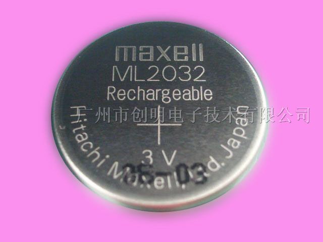 供应日本原装万胜ML2032可充扣式电池