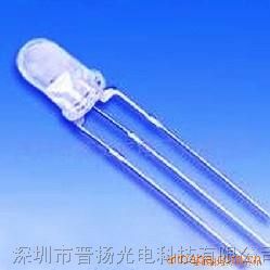 供应直插F3圆头红绿双色雾状共阴长脚发光二*管