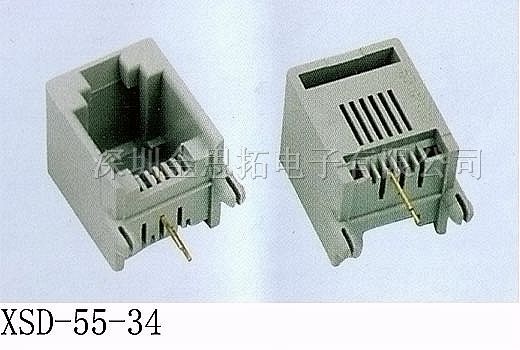 供应金线通讯网络插头、插座RJ45、RJ11(55-34)