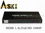 mini迷你HDMI分配器一分八，1分8，8口hdmi分屏器
