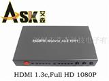 HDMI矩阵4X2(HIFI) ，HDMI4口进2口出音视频矩阵