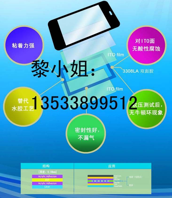 供应电阻屏框胶（无酸双面胶）