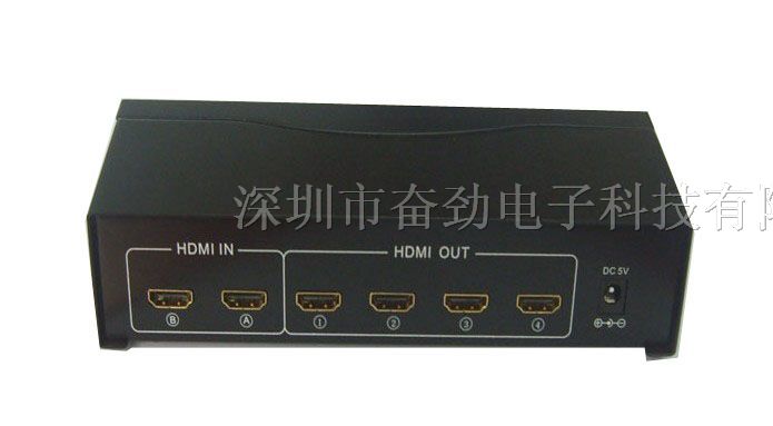 供应供应奋劲4进二出HDMI矩阵切换器分配器/4X2hdmi