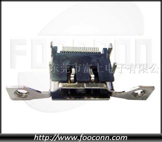HDMI|HDMI 19Pin F 双耳贴板 外壳4脚插板