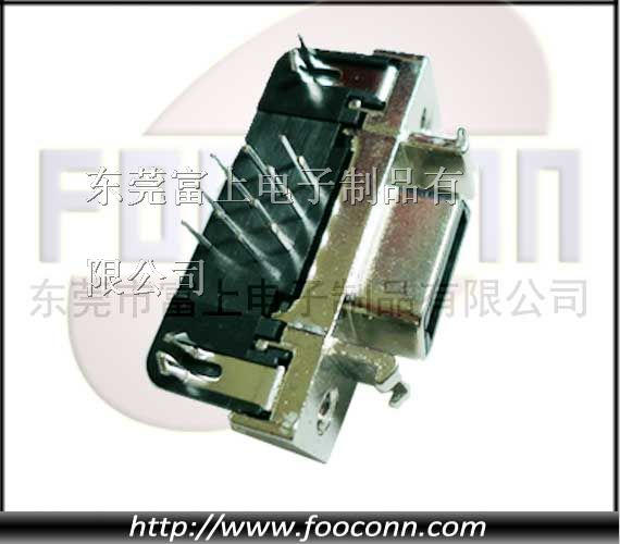 供应14芯SCSI连接器插座|SCSI 14PIN 90度插板母头