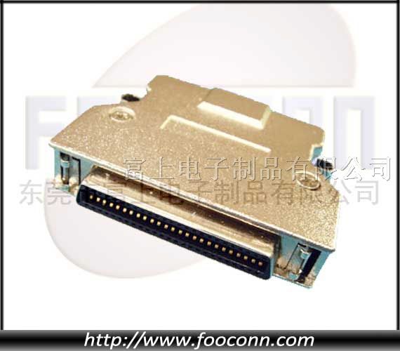 供应SCSI连接器|HPCN 50P 68P母头 铁壳弹片式