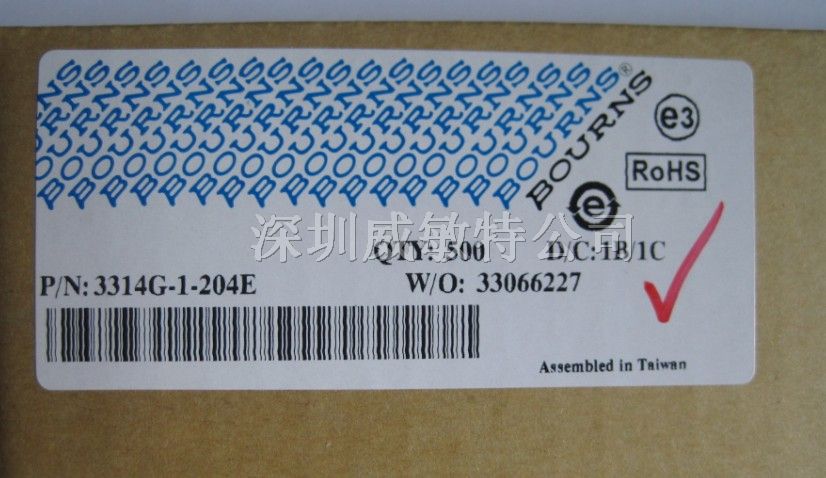 供应 3314J-1-103E Bourns电位器