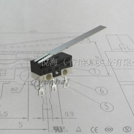 迷你型微动开关*长直动臂多国供出口微动开关