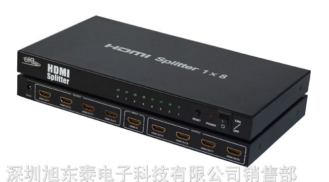 供应八口HDMI分配器|HDMI分配器一进八出厂家