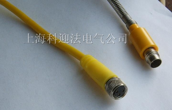 供应铠装电缆M8*水连接器