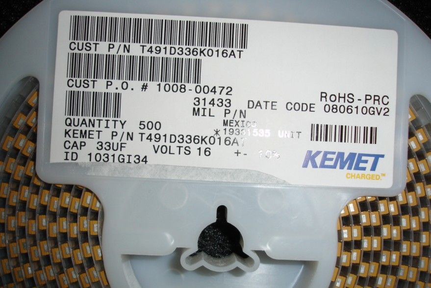 供应KEMET贴片式钽电容T491C336K016AT