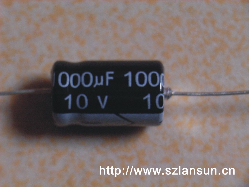 供应轴向(卧式)铝电解电容1000UF/10V